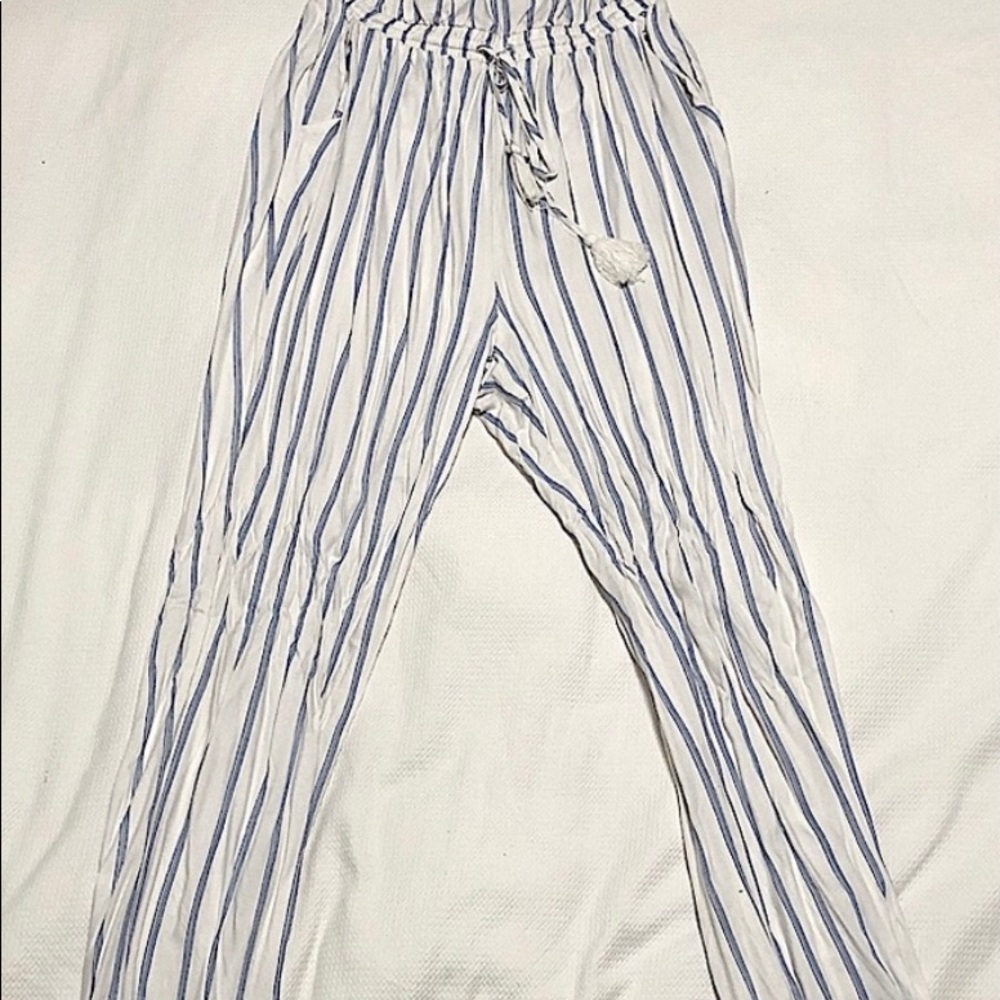 NWT - Classy white & blue strapless jumpsuit - Picture 4 of 4
